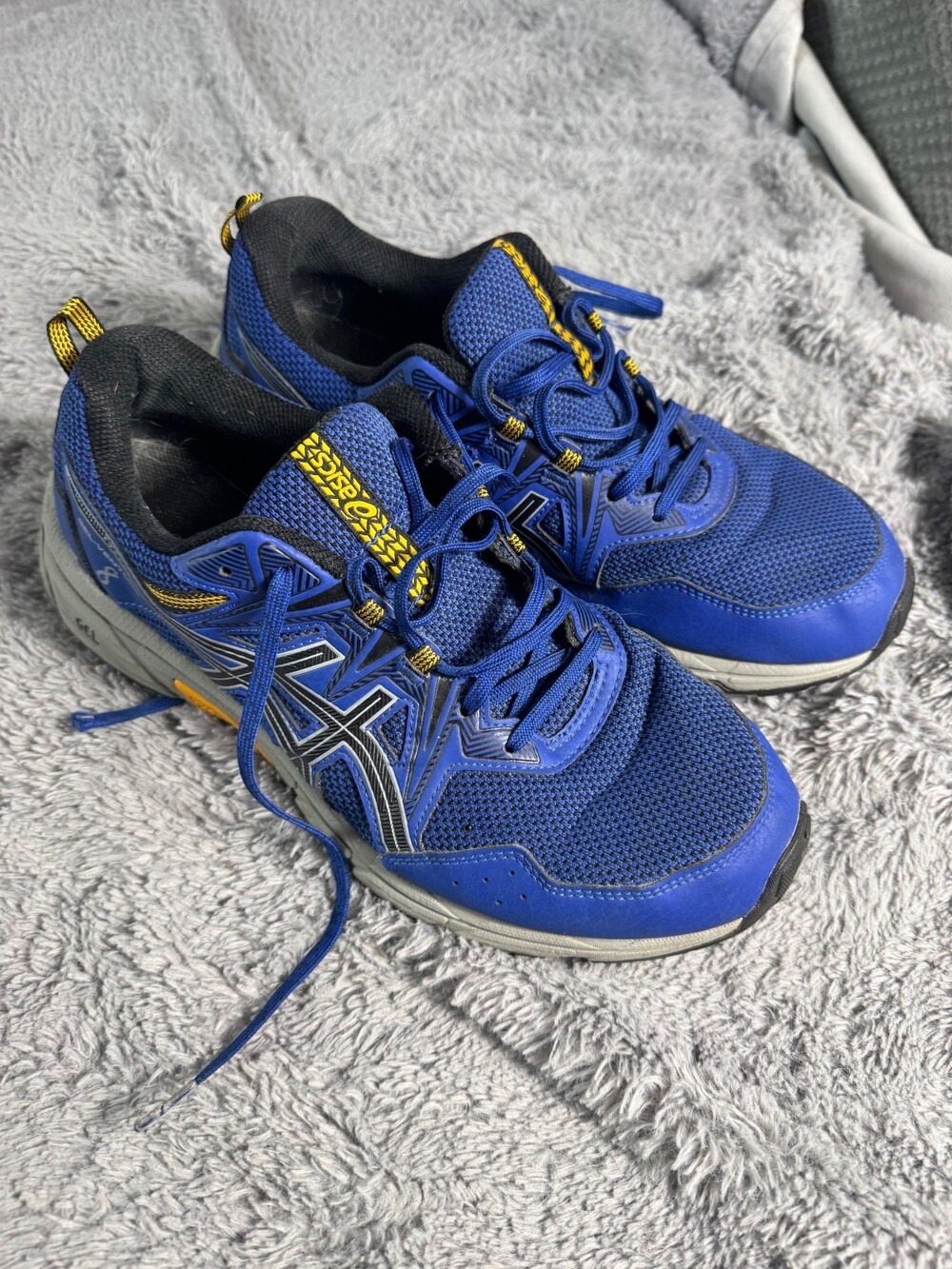 Asics Blue and Yellow Running Shoes Size 11
